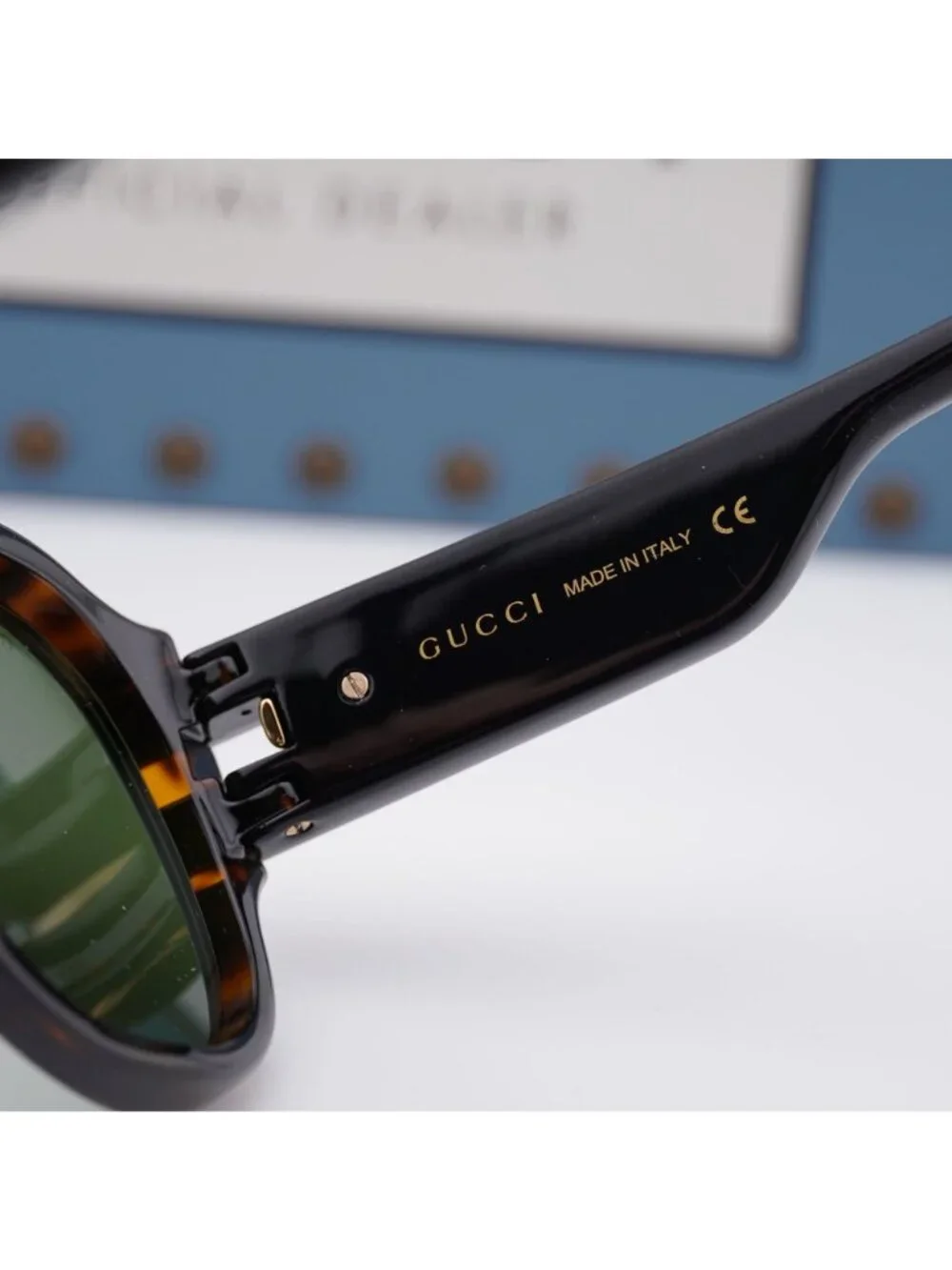Gucci GG0665S 004 Aviator Sunglasses - Havana / Green